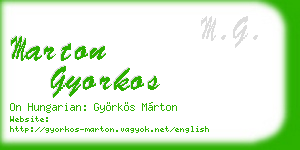 marton gyorkos business card