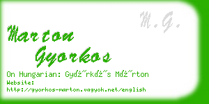 marton gyorkos business card